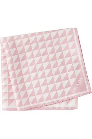 Prada Tørklæde i twill med trekantet logo