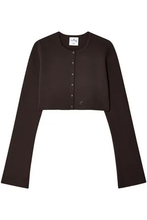 Courrèges Cropped finstrikket cardigan
