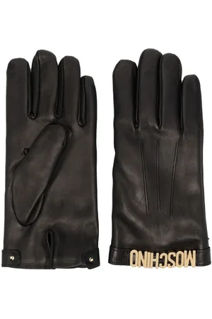 Moschino Læderhandsker med logobogstaver