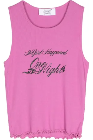Cannari Concept Tanktop i økologisk bomuld med teksttryk