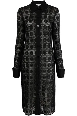 Sportmax Midi-kjole med blondeblomster