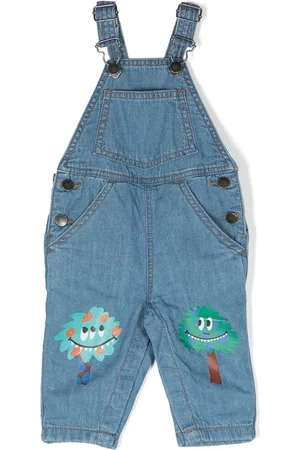 Stella McCartney Overalls i denim med grafisk tryk