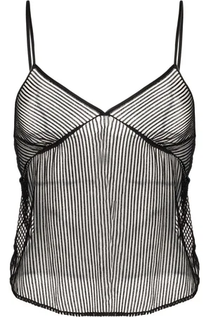 Kiki de Montparnasse Camisole-top med striber og blonder