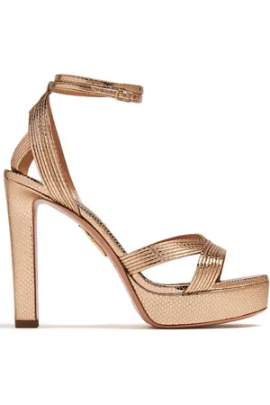 Aquazzura Ari 120mm lædersandaler med plateausål