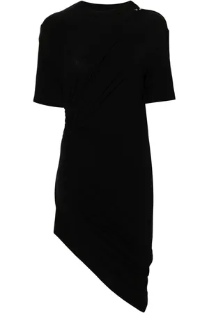 MUGLER Kort kjole med asymmetrisk kant