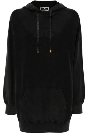 Elisabetta Franchi Sweatshirt med hætte og broderet logo