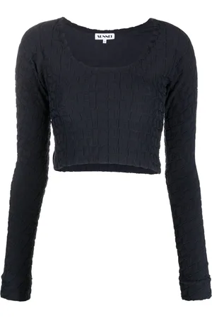SUNNEI Cropped top med præget logotryk