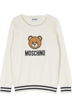 Moschino Intarsiastrikket sweater med logo