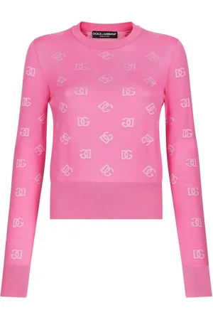 Dolce & Gabbana Trøje i jacquard med logo og rund hals