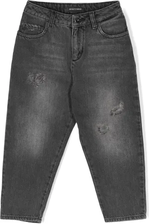 Emporio Armani Løstsiddende jeans med falmende effekt