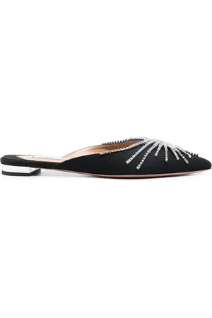Aquazzura Flade krystaludsmykkede mules
