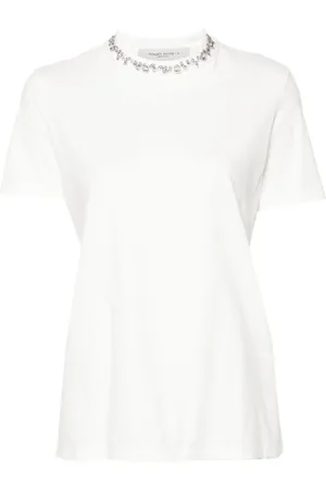 Golden Goose T-shirt med rhinstenudsmykning