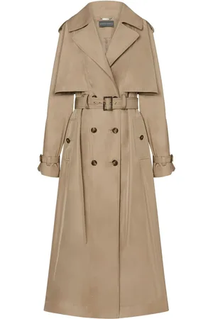 Alberta Ferretti Dobbeltradet trenchcoat i silke