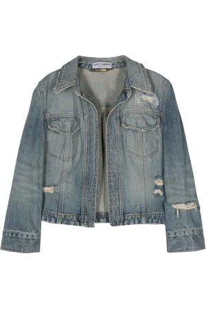 Dolce & Gabbana Denimjakke med slitageeffekt fra 00