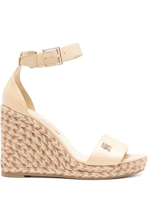 Tommy Hilfiger 110 mm espadriller med kilehæl og logoplade