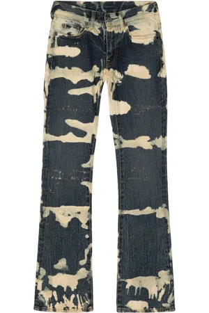 Stain Shade Bootcut-jeans med bleget effekt