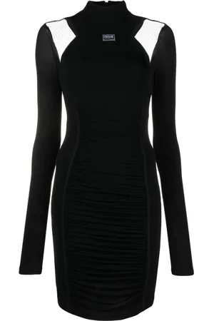 VERSACE Kort kjole med mesh-paneler