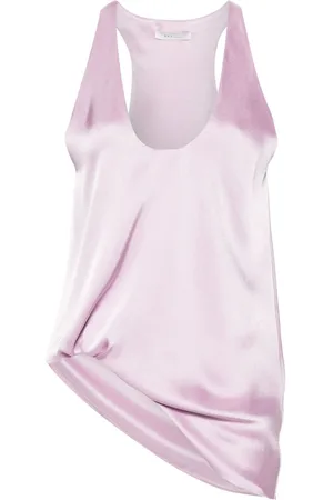 REV Asymmetrisk satin-tanktop