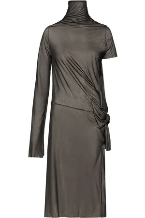 Maison Margiela Mellemlang asymmetrisk kjole med ruche