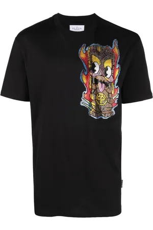 Philipp Plein Kortærmet T-shirt med udsmykning