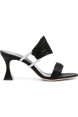 Manolo Blahnik 70 mm Chinap sandaler med satin