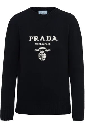 Prada Trøje i uld- og kashmirblanding med logo-intarsias