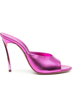 Casadei 100mm mules i lakeret læder