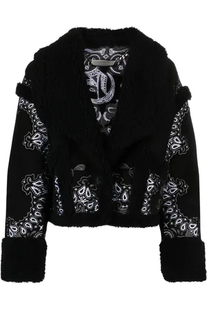 Philipp Plein Lammeskindsjakke med paisley-bandanatryk