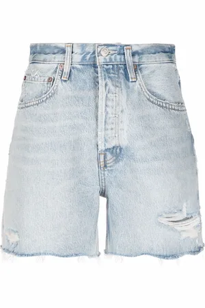 AGOLDE Denimshorts med slitageeffekt