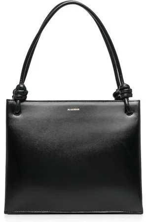 Jil Sander Tote i læder med logotryk