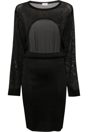 Saint Laurent Strikket kjole med åben ryg