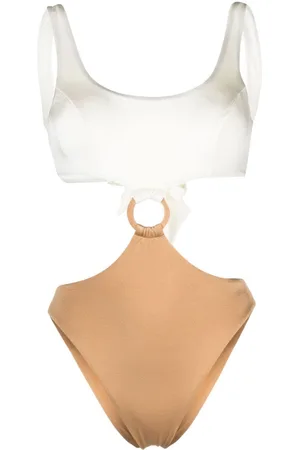Noire Swimwear Badedragt med udskæringsdetalje og colourblocking