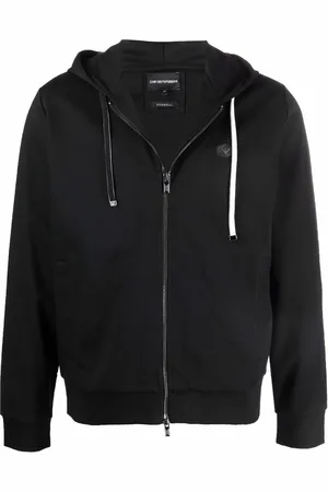 Emporio Armani Hættetrøje med lynlås og logomærke