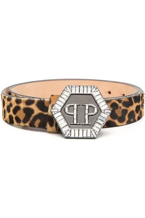 Philipp Plein Hexagon bælte med leopardtryk