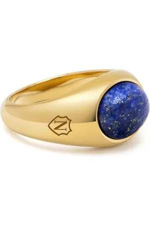 Nialaya Indgraveret signetring med lapis lazuli