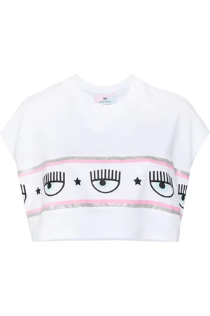 Chiara Ferragni Cropped T-shirt med Eyelike-glimmer