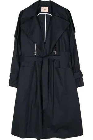 Plan C Trenchcoat med aftagelige ærmer