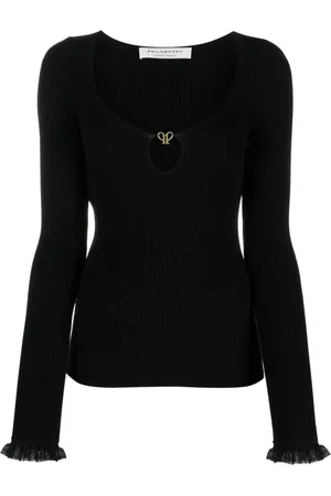 Serafini Ribstrikket top med logoplade
