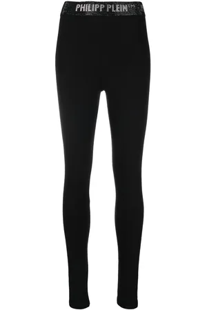 Philipp Plein Leggings med logobånd i taljen
