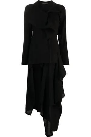 YOHJI YAMAMOTO Asymmetrisk nederdel med flæsedetalje