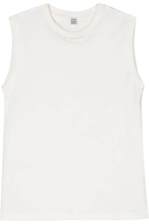 Totême Tanktop i økologisk bomuld med rund hals