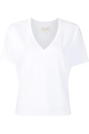Loulou de Saison T-shirt i bomuld med V-hals