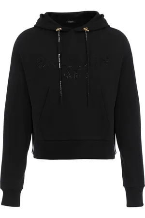 Balmain Hættetrøje med rhinsten-logo