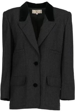 VALENTINO GARAVANI Enkeltradet blazer fra 1980