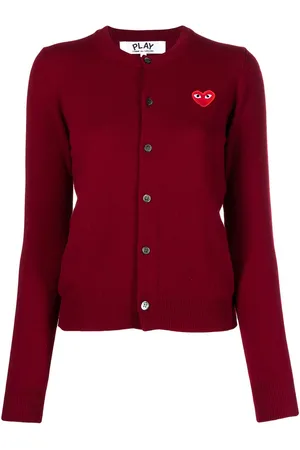 Comme des Garçons Cardigan med hjerte-motiv