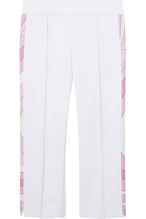 Puccini Cropped bukser med kontrastkant og Iride-tryk