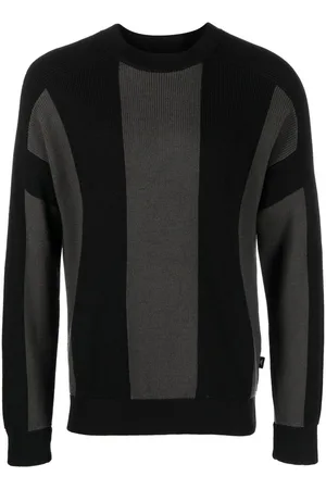 Emporio Armani Kraftig striktrøje med striber