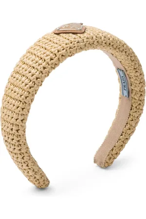 Prada Hæklet hårbånd med trekantet logo