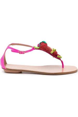 Aquazzura Strawberry Punch sandaler med vævet udsmykning