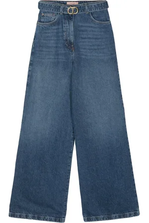 Twin-Set Jeans med brede ben og bælte